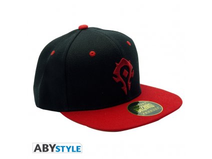 world of warcraft snapback cap black red horde x2