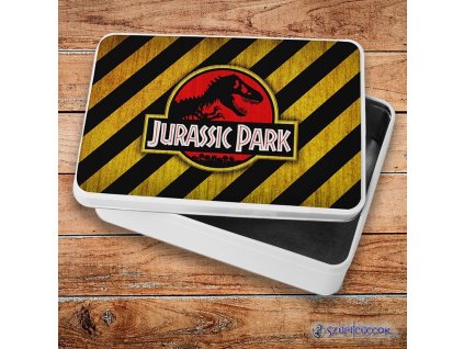 Jurassic Park fém szendvicsdoboz (tároló doboz)