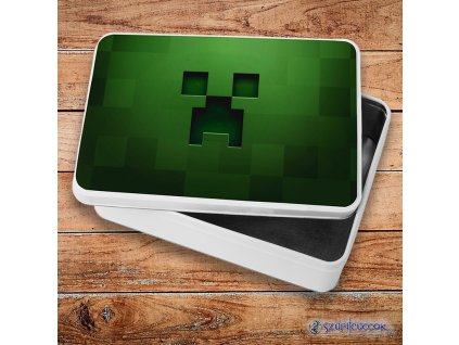 Minecraft - Creeper fém szendvicsdoboz (tároló doboz)