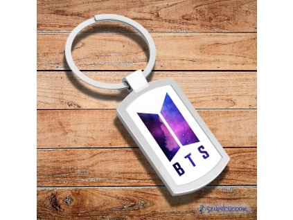 BTS Galaxy logó fém kulcstartó