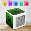 Minecraft Creeper színváltós világító ébresztő óra