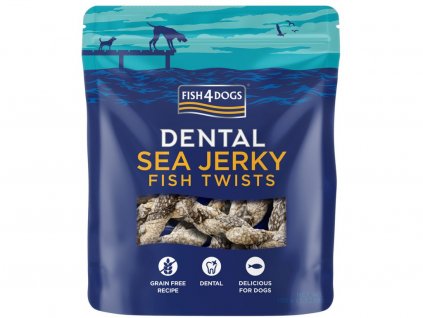 Dentální pamlsky pro psy FISH4DOGS - mořská ryba - závitky 100g