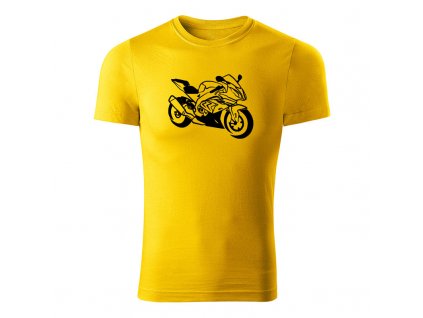bmw s1000rr panske tricko zlta