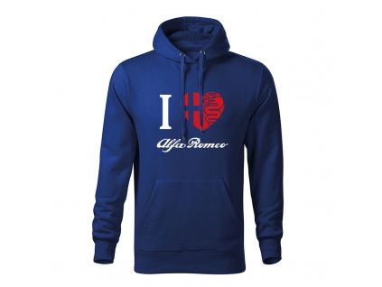 i love alfa romeo panska mikina 1 kralovska modra
