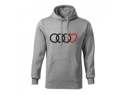 audi lover panska mikina 1 tmavosiva