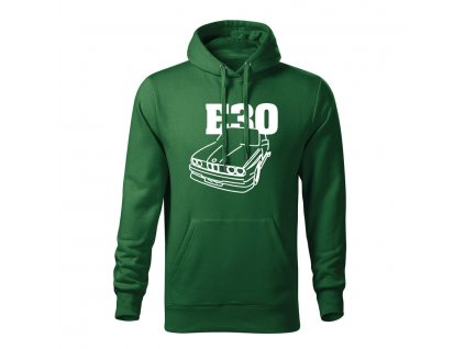 bmw e30 line panska mikina 1 tmavozelena