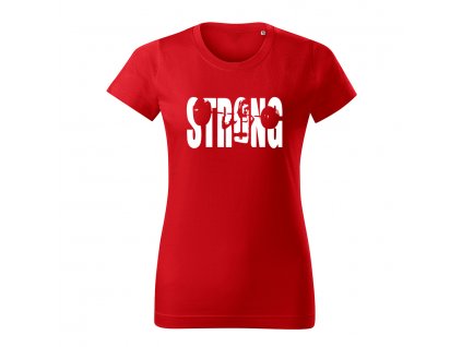 strong girl damske tricko 1 cervena