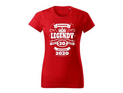 narodenie legendy damske tricko 2 cervena