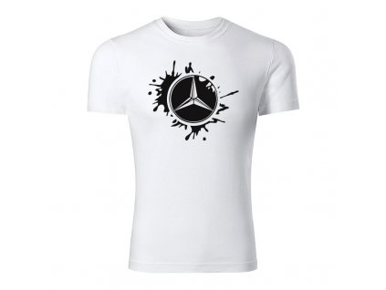 mercedes benz splash panske tricko cierna biela