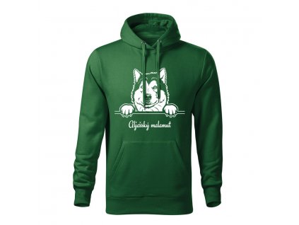 aljassky malamut panska mikina 2 tmavozelena