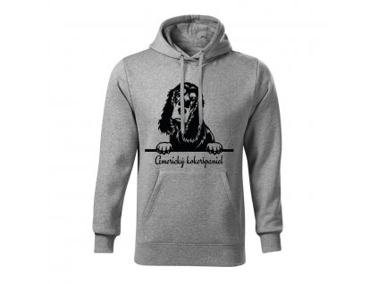americky kokerspaniel panska mikina 1 tmavosiva