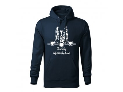 americky stafordcirsky terier panska mikina 2 tmavo modra