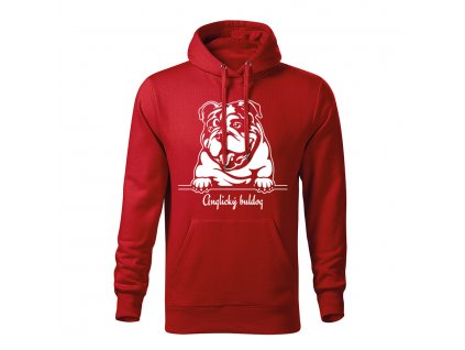 anglicky buldog panska mikina 2 cervena