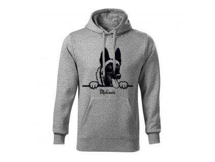 malinois panska mikina 1 tmavosiva