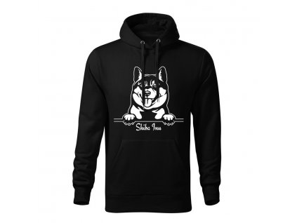 shiba inu panska mikina 2 cierna