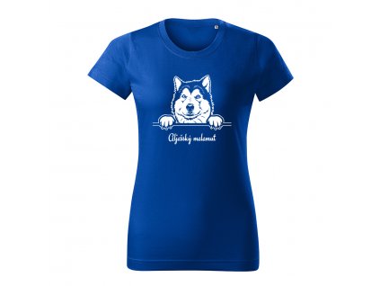 aljassky malamut damske tricko 2 kralovska modra