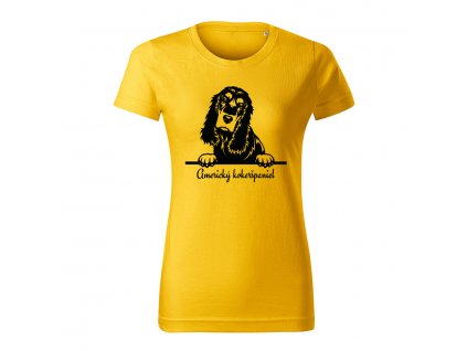 americky kokerspaniel damske tricko 1 zlta