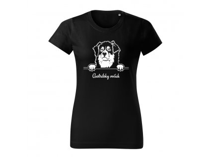 australsky ovciak terier damske tricko 2 cierna