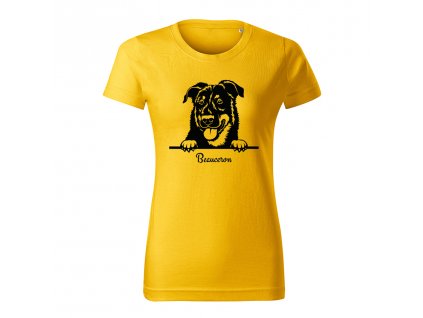 beauceron terier damske tricko 1 zlta