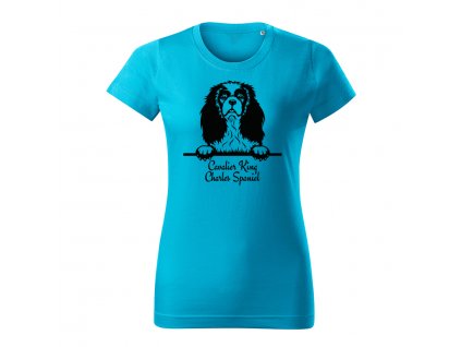 cavalier king damske tricko 1 tyrkysova