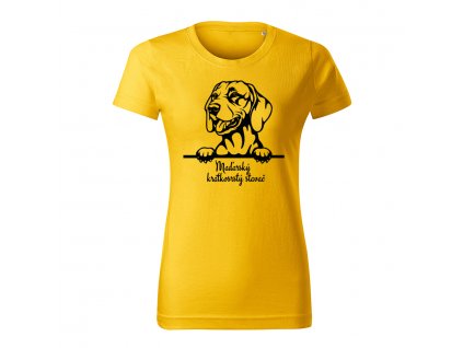 madarsky kratkosrsty stavac damske tricko 1 zlta