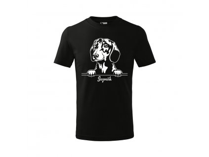 jazvecik detske tricko 2 cierna