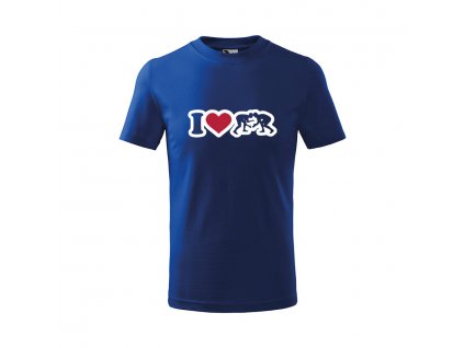 i love wrestling detské tričko 2 kralovska modra