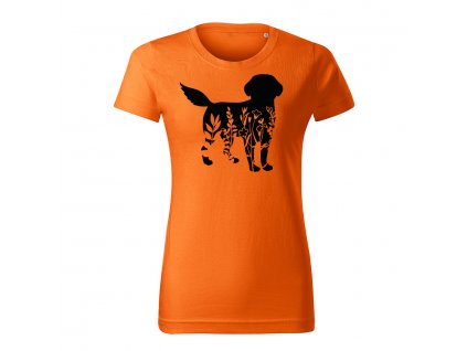 pes flor dámske tričko 1 oranzova