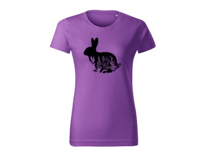 zajac flor dámske tričko 1 fialova