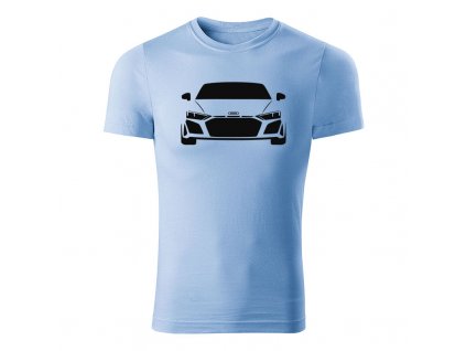 audi r8 panske tricko nebeska modra