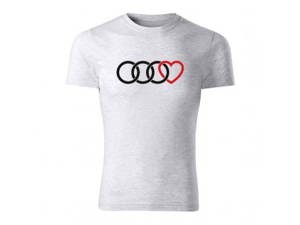 audi lover panske tricko bledosiva