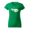 bmw m3 e30 damske tricko biela travova zelena