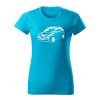 seat ibiza damske tricko biela tyrkysova