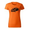 seat ibiza damske tricko cierna oranzova