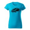 seat ibiza damske tricko cierna tyrkysova
