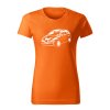 seat ibiza damske tricko biela oranzova