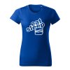 eat sleep seat damske tricko biela kralovska modra