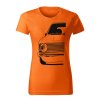 volkswagen golf mk1 gti half damske tricko cierna oranzova