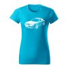 volkswagen passat b55 damske tricko biela tyrkysova