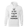 keep calm and drive honda panska mikina 2 biela