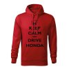 keep calm and drive honda panska mikina 2 cervena