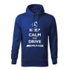 keep calm and drive amg panska mikina 1 kralovska modra