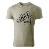 eat sleep seat panske tricko 180 g m2 cierna svetla khaki
