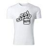 eat sleep seat panske tricko 180 g m2 cierna biela
