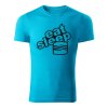 eat sleep seat panske tricko 180 g m2 cierna tyrkysova