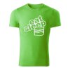 eat sleep seat panske tricko 180 g m2 biela jablkovozelena