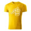 eat sleep seat panske tricko 180 g m2 biela zlta