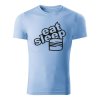 eat sleep seat panske tricko 180 g m2 cierna nebeska modra