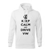 keep calm and drive volkswagen panska mikina 1 biela