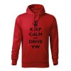 keep calm and drive volkswagen panska mikina 1 cervena